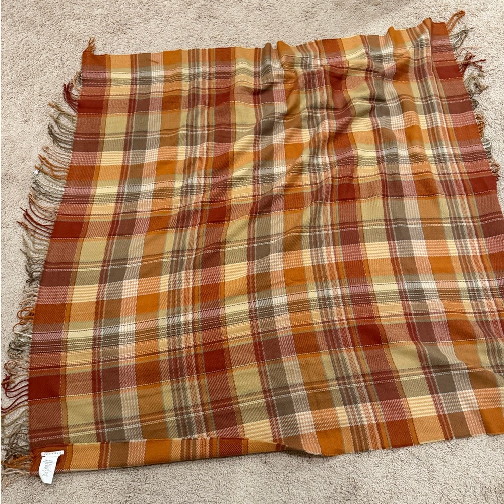 Pottery Barn Plaid dining throw